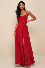 Cause for Commotion Black Pleated Bustier Maxi Dress