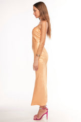 Sangria Satin Midi Dress