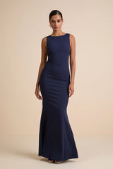 Love In Your Eyes Ivory Knotted Mermaid Maxi Dress