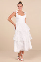 Glamorous Sweetie Sage Burnout Tie-Strap Bustier Midi Dress