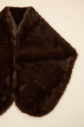 Upscale Approach Dark Brown Faux Fur Stole