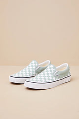 Classic Black & White Checkerboard Slip-On Sneakers
