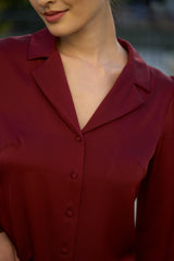 Asya Stretch Silk Blouse