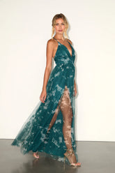 Elegant Moment Multi Watercolor Tie-Dye Backless Maxi Dress