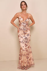 Shine Language Emerald Green Sequin Mermaid Maxi Dress