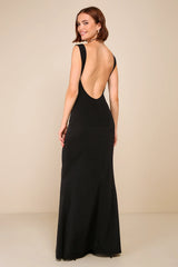 Inspiring Glamour Fuchsia Backless Column Maxi Dress