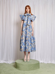 Blue Bell Jacquard Maxi Dress