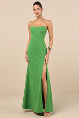 Passionate Admiration Black Strapless Bustier Maxi Dress