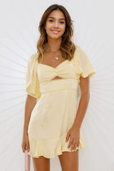 Glistening Times Dress Yellow