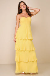 Seriously Sensational Light Blue Strapless Tiered Maxi Dress