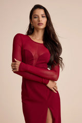 Impeccable Mystique Black Long Sleeve Maxi Dress