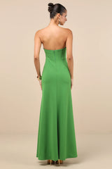 Passionate Admiration Black Strapless Bustier Maxi Dress