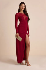 Impeccable Mystique Black Long Sleeve Maxi Dress