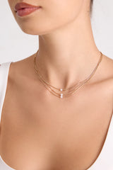 Melania Gold Pearl Layered Necklace