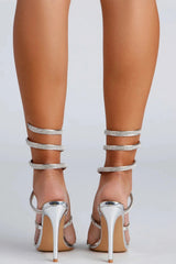 Make It Shine Rhinestone Spiral Stiletto Heels