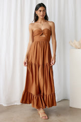 Let's Fly Away Maxi Dress Tan