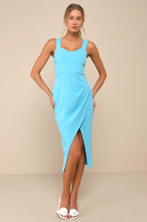 Always Beautiful Hunter Green Sleeveless Tulip Midi Dress