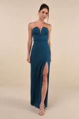 Dedicated to Glamour Black Strapless Maxi Dress