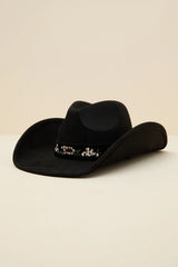 Lycia Brown Suede Embroidered Western Hat