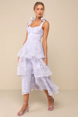 Glamorous Sweetie Sage Burnout Tie-Strap Bustier Midi Dress