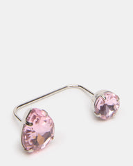 CRYSTAL TOE RING PINK