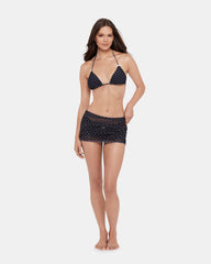 DARLING DOT RUCHED COVER UP BLACK MULTI