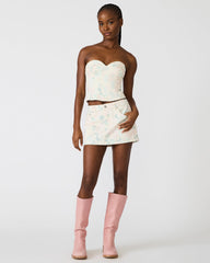 ROSELIA CORSET TOP PEACH BEIGE