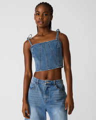 MEAGHAN TOP BLUE HEATHER