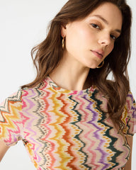 LARKE KNIT TOP RAINBOW VISION