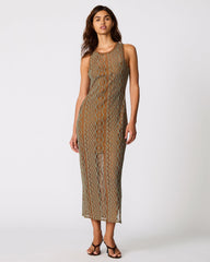NYSSA DRESS RUST MULTI