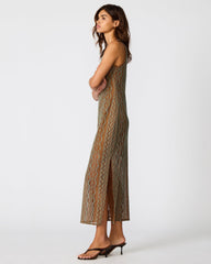 NYSSA DRESS RUST MULTI