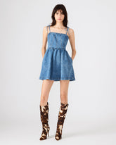MEAGHAN DRESS BLUE HEATHER