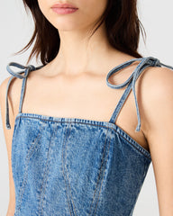 MEAGHAN DRESS BLUE HEATHER
