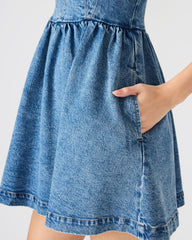 MEAGHAN DRESS BLUE HEATHER