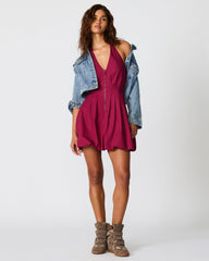 DIANNA DRESS DARK RED
