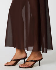SHARLENE DRESS CHICORY COFFEE