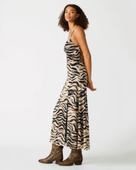 ADELLA DRESS CARAMEL ZEBRA
