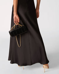 LEENA BAG BLACK EEL