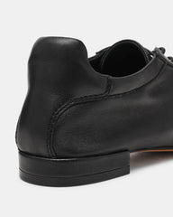 DELPHY LACE-UP BLACK LEATHER