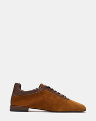 DELPHY LACE-UP TAN SUEDE