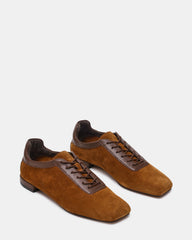 DELPHY LACE-UP TAN SUEDE