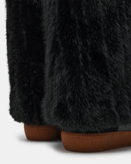 MAVIS FAUX FUR BLACK SUEDE