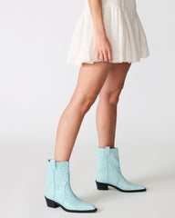 VINNY OSTRICH TURQUOISE LEATHER