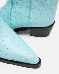 VINNY OSTRICH TURQUOISE LEATHER
