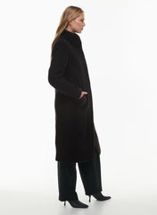 The Cocoon Long Coat - Wool Cashmere - BLACK