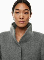 The Cocoon Long Coat - Wool Cashmere - HEATHER DARK GREY
