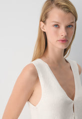Basque Sweater Vest - LIGHT BIRCH