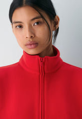 Cozy Sweatfleece Boyfriend 1/2 Zip - FLASHING RED