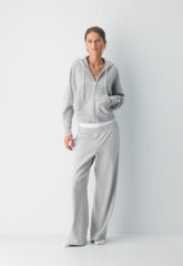 Peyton Zip Hoodie - HEATHER CHROME