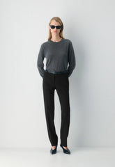 Bare Cashmere Bloor Sweater - HEATHER CHARCOAL